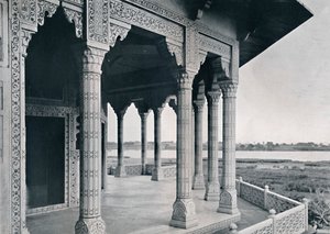 Agra. A Jázmin-torony erkélye, 1910. alkotó: Unbekannt