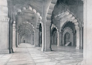 Agra. A Moti Musjid belseje. Gyöngymecset, 1910. alkotó: Unbekannt
