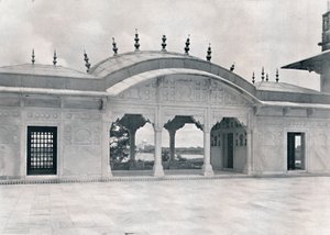 Agra. A Khas Mahal a Taj-t mutatja, 1910. alkotó: Unbekannt