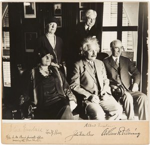 Albert és Elsa Einstein, John és Lora Baer és Arthur H. Fleming, Pasadena, 1931. január 1., 1931. alkotó: Unbekannt