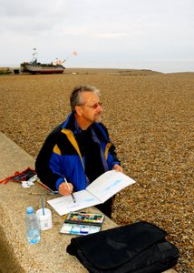 Aldeburgh strand - akvarell alkotó: Unbekannt
