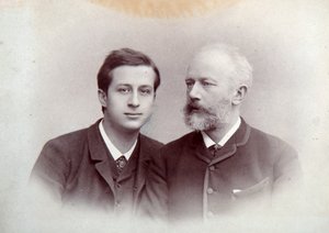 Alexander Siloti, orosz zongoraművész és karmester, valamint Peter Csajkovszkij orosz zeneszerző, 1888 alkotó: Unbekannt