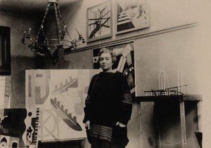Alexandra Exter párizsi stúdiójában. alkotó: Unbekannt