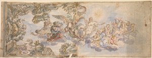 Allegorikus terv mennyezeti freskóhoz., 1650-1700. alkotó: Unbekannt