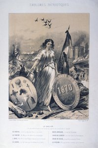 A francia hazafias emblémák allegóriája, 1870 alkotó: Unbekannt