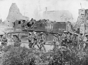 A szövetséges csapatok átvonulnak egy felszabadított városon, 1918. október 27 alkotó: Unbekannt