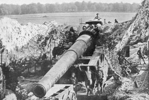 Amerikai 14 hüvelykes vasúti fegyver, Meuse-Argonne Offensive, Franciaország, 1918 alkotó: Unbekannt