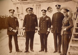 Amerikai admirálisok vízen a királlyal, 1918 1935 alkotó: Unbekannt