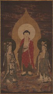 Amitabha Triád, valószínűleg 1400-as évek. alkotó: Unbekannt