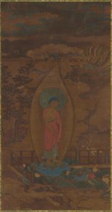 Amitabha egy lélek üdvözlése a paradicsomban, Ming-dinasztia, 16-17. század. alkotó: Unbekannt