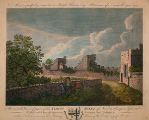 Newcastle upon Tyne városfalának belső képe, 1760-90. alkotó: Unbekannt