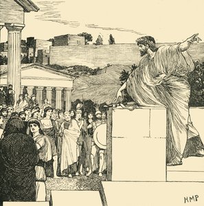 Démoszthenész beszéde, 1890. alkotó: Unbekannt