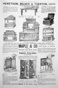 Egy hirdetési oldal az 1891. karácsonyi Ladys Pictorial magazinban alkotó: Unbekannt