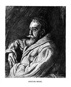 Anatole France, francia író, 19. század vége alkotó: Unbekannt