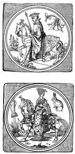 Ősi játékkártyák: Király és Királynő, 1833 alkotó: Unbekannt