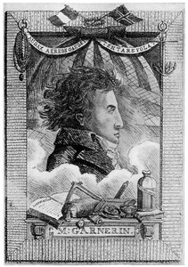 Andre Jacques Garnerin, francia repülő és az első ejtőernyős, c1800 1910 alkotó: Unbekannt