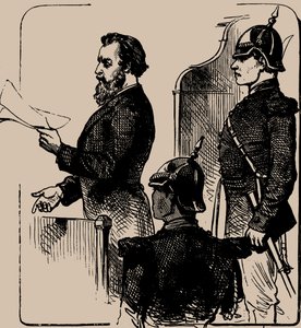 Andrej Zseljabov a Bíróság előtt, 1881. alkotó: Unbekannt