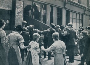 Németellenes zavargások Londonban: tömeg betöri egy német bolt kirakatait, 1914 alkotó: Unbekannt