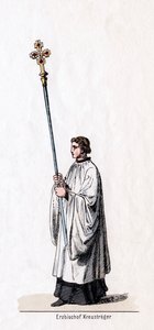 Érsekek kereszthordója, jelmezterve Shakespeare VIII. Henrik drámájához, XIX. alkotó: Unbekannt