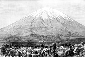Arequipa és Mount Misti, Peru, 1895 alkotó: Unbekannt