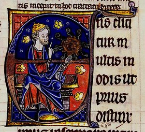 Arisztotelész. Feladó: Averroes nagyszerű kommentárjai Arisztotelész De anima könyveihez, 13. század alkotó: Unbekannt