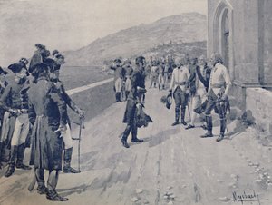 Massénas kapitulációjának megszervezése Corniglianóban, Genova közelében, 1896 alkotó: Unbekannt