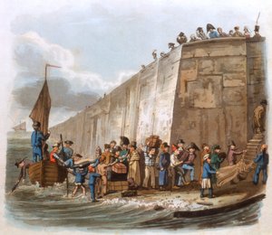 Érkezés Calais-ba, 1816 alkotó: Unbekannt
