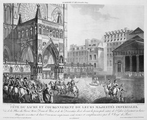 Érkezés a Notre Dame-ba, 1804. december 2., 19. század alkotó: Unbekannt