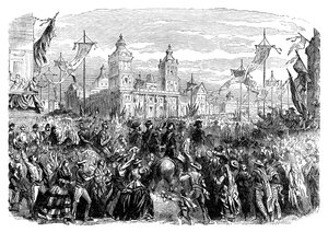 A francia csapatok érkezése Mexikóba, 1864, 19. század vége alkotó: Unbekannt