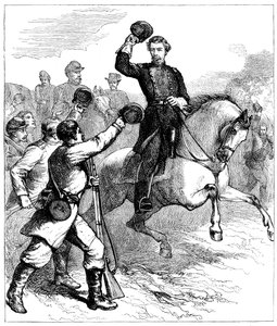 McClellan tábornok érkezése Williamsburgba, Virginia, 1862 c1880 alkotó: Unbekannt
