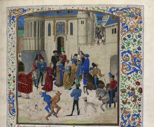 Isabeau de Bavaria megérkezése Párizsba, kb. 1470-1475. alkotó: Unbekannt