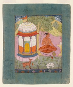 Aszkéta tájban, a zenei módot illusztrálva Bangali Ragini, c1675 alkotó: Unbekannt