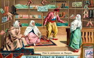 Egy törökországi cipésznél, 1900 c alkotó: Unbekannt