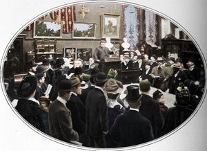 Aukció folyamatban a Phillips Auctioneersnél, London, 1901 1901 alkotó: Unbekannt