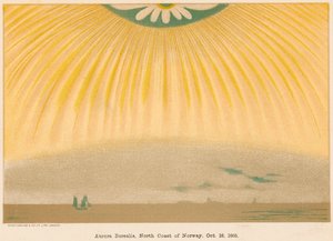 Aurora Borealis vagy az északi fény Észak-Norvégiából, 1868. október 10., 1906. alkotó: Unbekannt