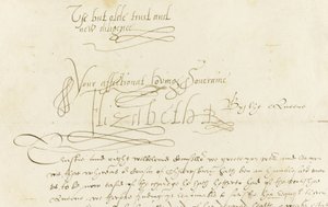 I. Erzsébet királynő autográf levele Máriához, a skót királynőhöz, 1584 alkotó: Unbekannt