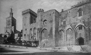 Avignon - Pápai palota és katedrális, 1925 alkotó: Unbekannt
