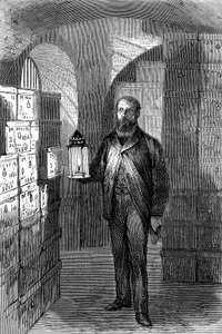 Bankjegybolt a Bank of England trezoraiban, 1870 alkotó: Unbekannt