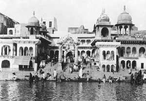 Fürdő ghat a Yamuna folyón, Muttra, 1917 alkotó: Unbekannt