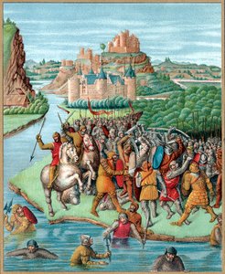 Bachides és Jonathan közötti csata, Makkabeusok lázadása, Kr.e. 160, XIX. század alkotó: Unbekannt