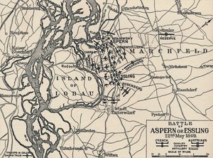 Az asperni vagy esslingi csata, 1809. május 22., 1896 alkotó: Unbekannt