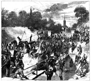 Sedani csata, Franciaország, francia-porosz háború, 1870. szeptember 1. c1880 alkotó: Unbekannt