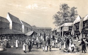 Bazár Cabulban, a gyümölcsszezonban, 1847 alkotó: Unbekannt