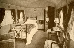 Hálószoba, Kings Saloon, London and North Eastern Railway, 1930. alkotó: Unbekannt