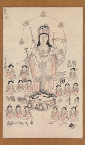 Benzaiten und fünfzehn Begleiter, 13. Jahrhundert