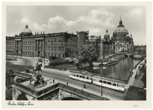 Berlin, városi palota a Kurfürstenbrückével és a katedrálissal / fotó képeslap 1937/38 körül alkotó: Unbekannt