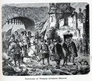 Weimari Bernhard belép Breisachba, 1882 alkotó: Unbekannt