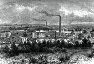 Bessbrook Mills és falu, Armagh megye, Írország, 1880 alkotó: Unbekannt