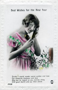 Jókívánságok az újévre, üdvözlőlap, 1920-as évek alkotó: Unbekannt