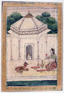 Bhairavi Ragini, Ragamala Album, School of Rajasthan, 19th Century alkotó: Unbekannt